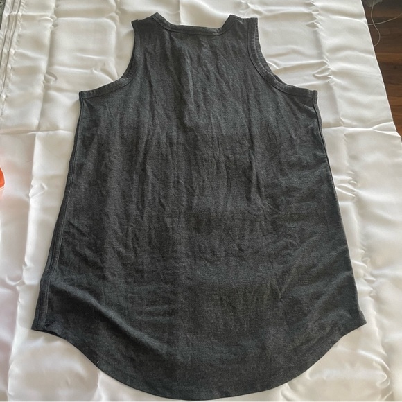 Athleta Tank Top Women's Small Gray Heather High Round Neck Sleeveless Athletic - Picture 5 of 5